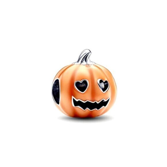 Pandora Orange and Black Pumpkin Charm Bracelet - Picture 1 of 5